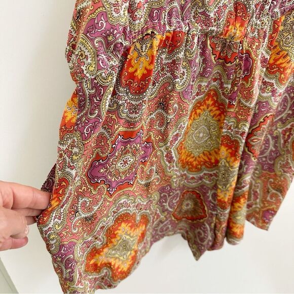 J. Crew Romper Silk Paisely Size Medium - Picture 7 of 8